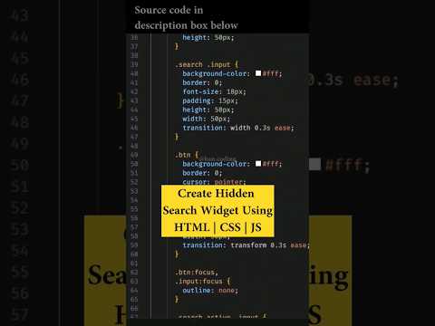 Create Hidden Search