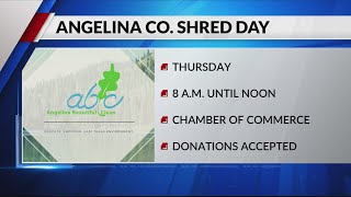 Angelina County to host document shredding event on Thursday