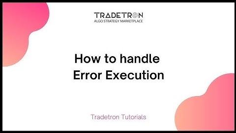 How to resolve Error Execution.