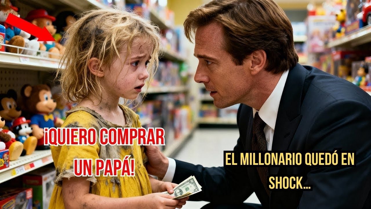 “Quiero comprar un papá”, lloró la niña pobre — El millonario colapsa y pasa algo inesperado…