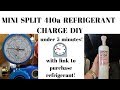 How to charge mini split yourself, DIY 410a refrigerant, save money!