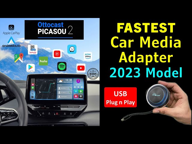 Ottocast CarPlay Android AI Box PICASOU 2 Wireless Android Auto CarPlay  Adapter Android 10 System HD HDMI Output 4+64GB Built-in GPS & SIM TF Card