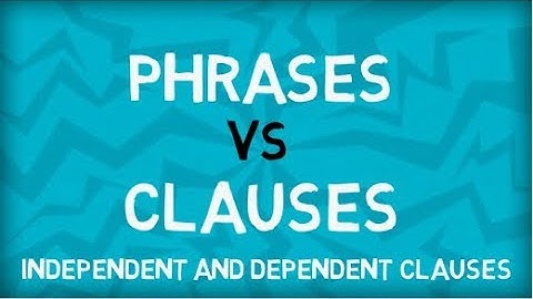 Phrases vs Clauses | Independent Clauses | Dependent Clauses | English Grammar