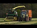 Silage 2024  lifting grass with john deere 8500i and claas axion  john deere carting