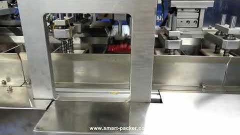 Automatic red ball pen counting horizontal pushing cartoning packing machine pen encasing line