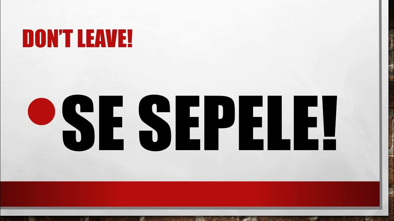 SEPEDI LESSON HOW TO MAKE A SENTANCE NO 4