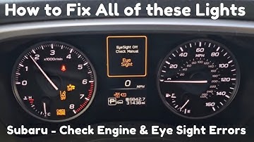Subaru EyeSight en Check Engine-waarschuwingslampjes - Gratis reparatie - Eenvoudig opgelost!