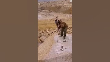 Smart Creative Techniques for Great Workers Splitting Large Rocks with a Very Simple Method #Shorts