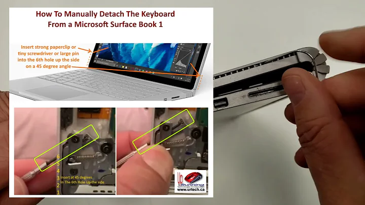Manually Detach a Microsoft Surface Book Keyboard From the Tablet