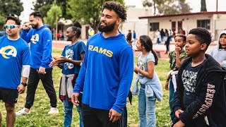 Kyren Williams & Rams Staff Join Pacsun In Providing New Clothes To Local Elementary School Students