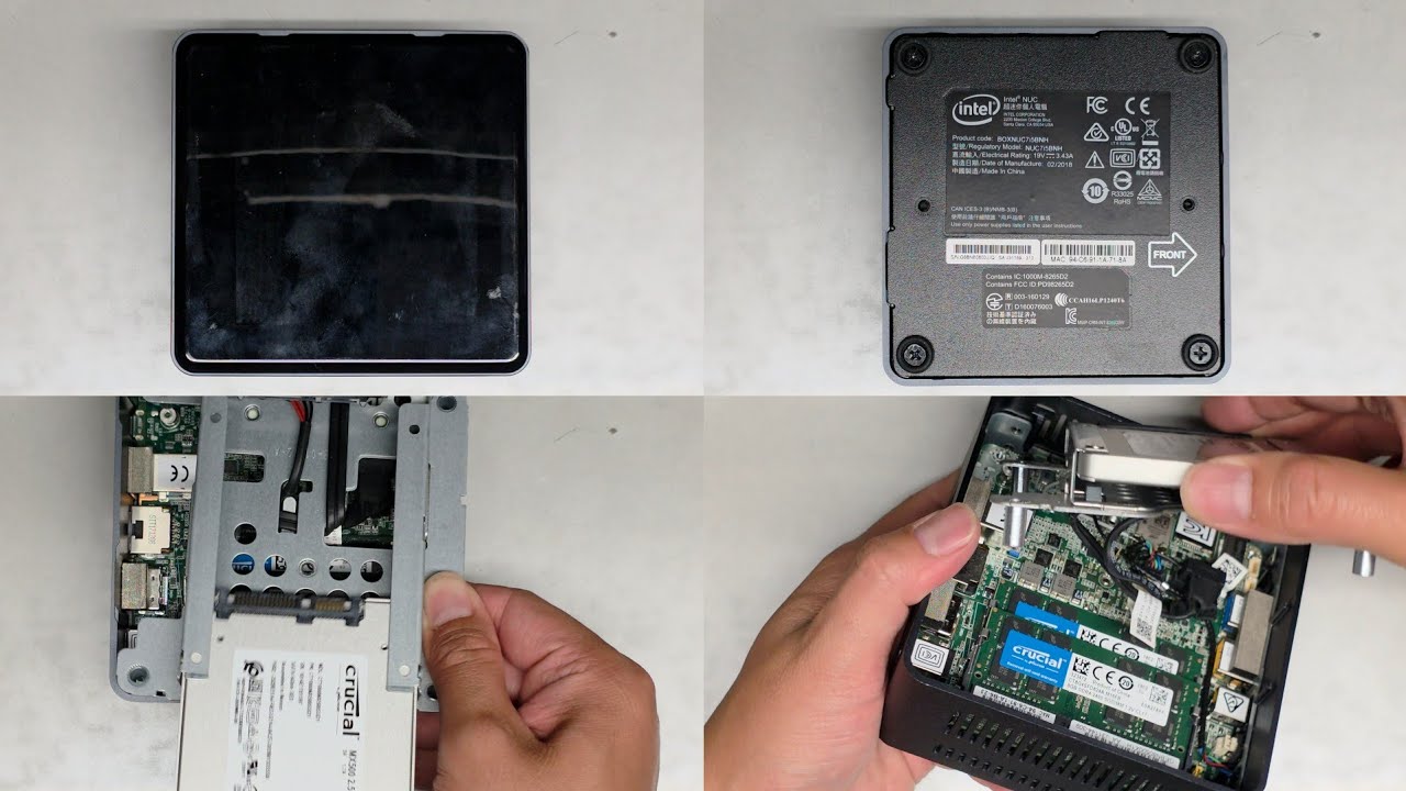 Intel NUC BOXNUC7i5BNHNUC7i5BNH Disassembly RAM SSD Hard