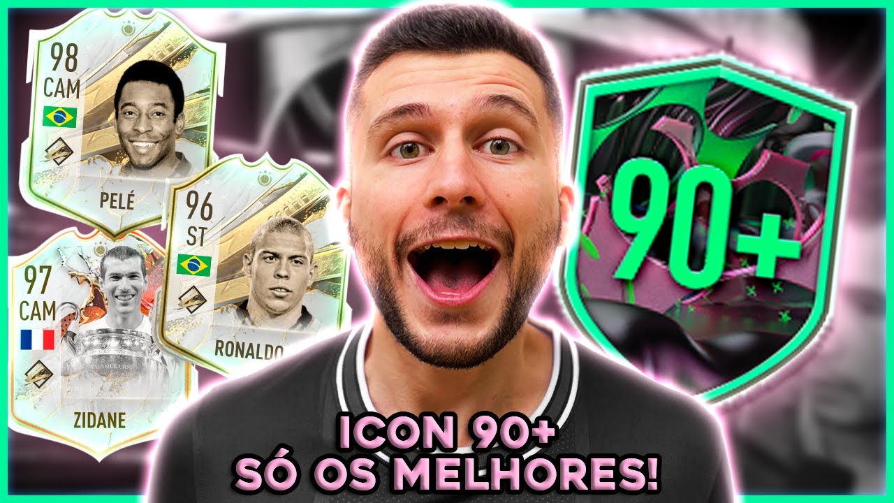 INCRÍVEL!! TIREI OS MELHORES ICONS ABRINDO OS PP DE ICON 90+!! PELÉ RONALDO ZIDANE E ETC! FIFA 23 UT
