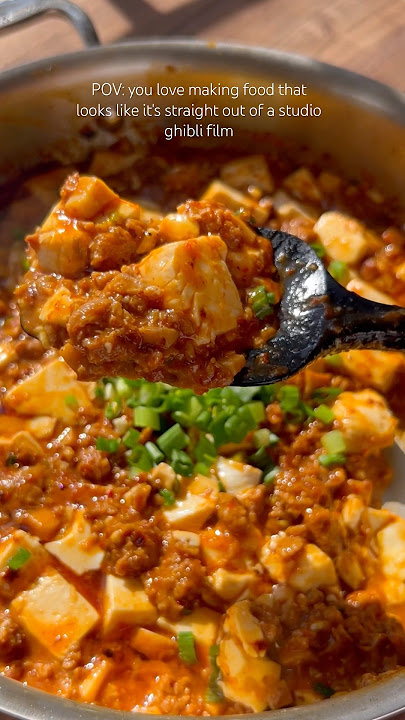 This mapo tofu reminds me of the jiggly food in #anime especially studio ghibli films! #recipes