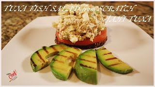 How To Make Tuna Fish Salad From Scratch w/ Fresh Ahi Tuna!!! (NO CANNED TUNA)