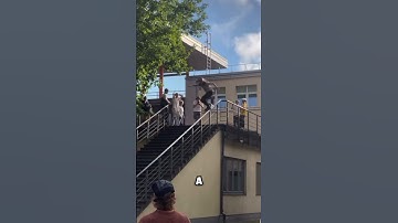 Biggest rail of his life! #rollerblading #shorts