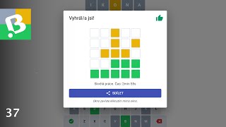 Český WORDLE - hádej slova | den 37 screenshot 1