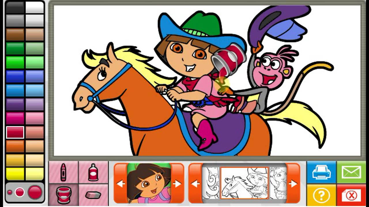 Nick Jr Coloring Book Dora the Explorer Full Game 2014
