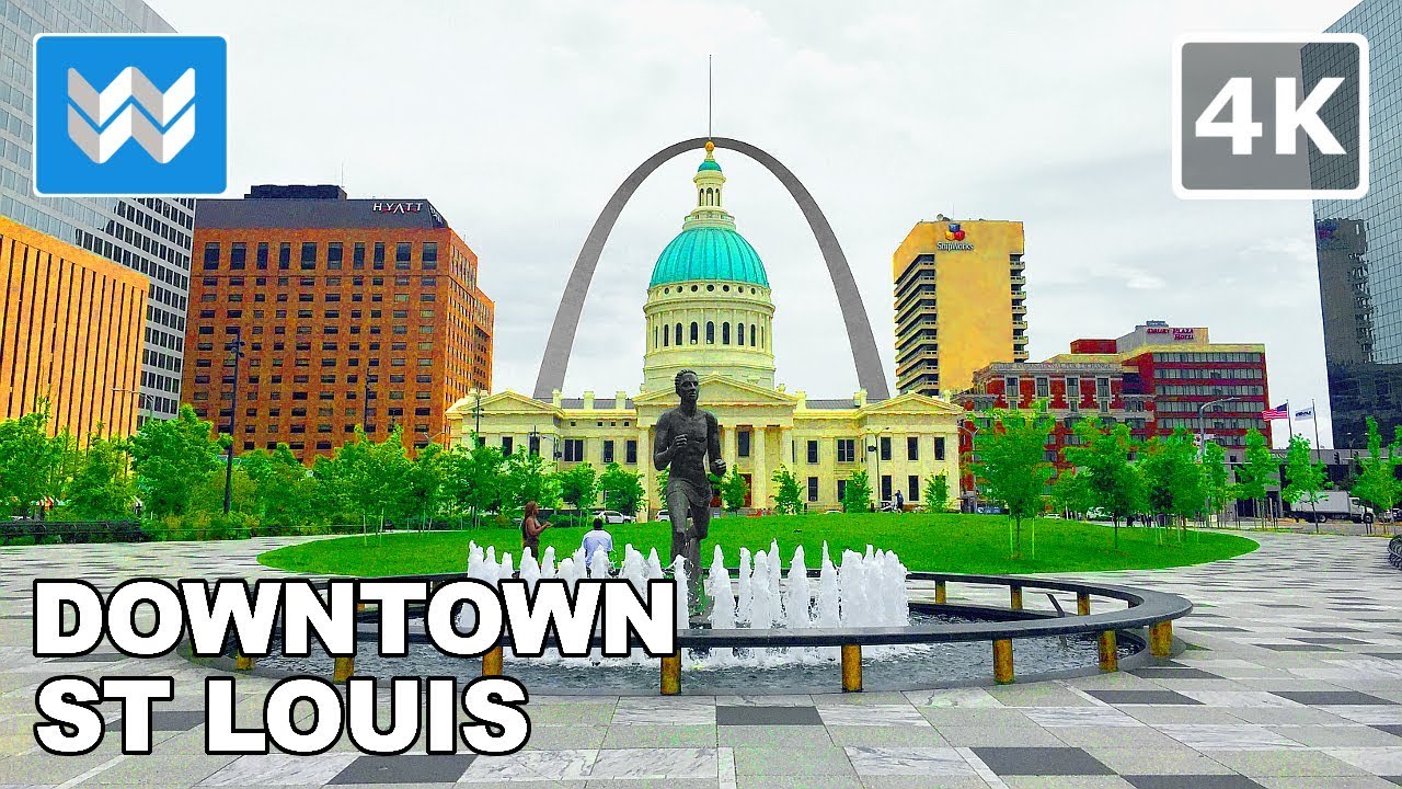 [4K] Gateway Arch in Downtown St. Louis Missouri USA - Walking Tour Vlog & Travel Guide