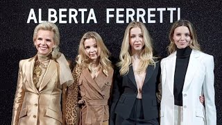 : Milan Fashion Week 2024. Alberta Ferretti Guests Outfuts And Street Style.