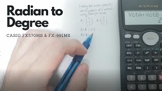 How to convert radians to degrees on calculator