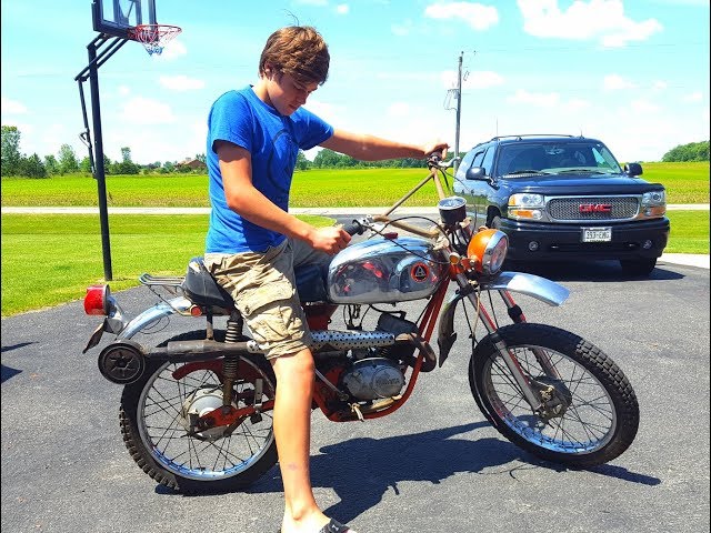 First Ride on the Hodaka Ace 100!!! - YouTube