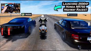 FIRST Launch 2500hp Honda MOTORCYCLE In Highway Drag Racing SERVER Online!! screenshot 3
