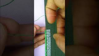 💚🔥Superb trendy border lace hand embroidery tutorial! #embroidery #design #shorts ...