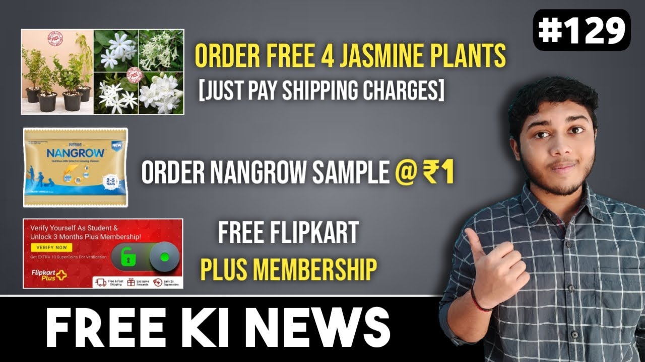 Nurserylive free jasmine plants | Free flipkart plus | Free sample from lybrate