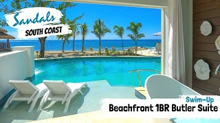 Dutch Beachfront 1BR Butler Suite (3 Categories) | Sandals South Coast, Jamaica | Tour & Review 4K