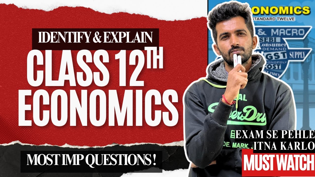 Class 12 Economics MOST IMPORTANT Questions | Identify the Following & Explain | Board Exam 2026