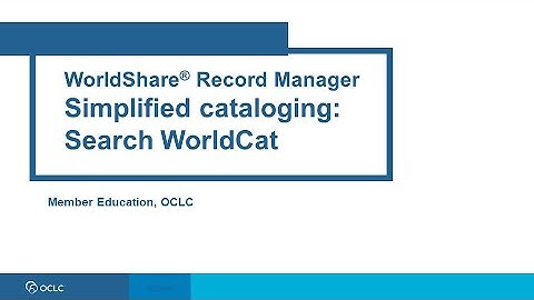 Simplified cataloging: Search WorldCat