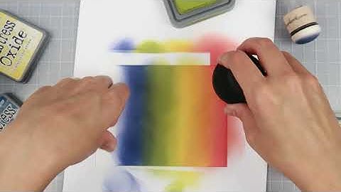 Distress oxide ink rainbow background (daughter does voiceover)