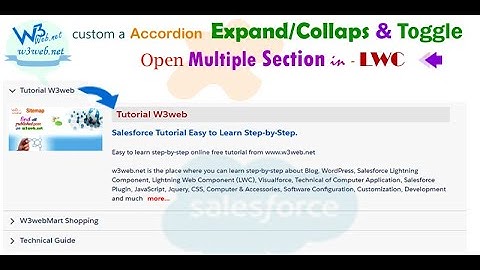 Create custom Expandable/Collapsible & Toggle accordion open multiple section in LWC