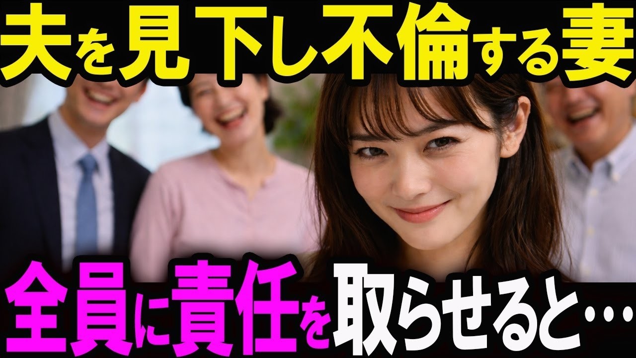 【修羅場】家族ぐるみで夫を見下し不倫応援→翌朝リビングで間男が土下座した理由【スカッと】