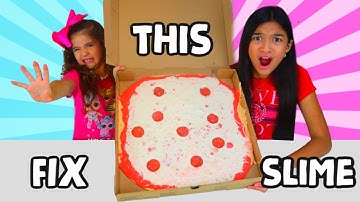 FIX THIS GIANT PIZZA SLIME CHALLENGE!WE PRANKED OUR MOM!