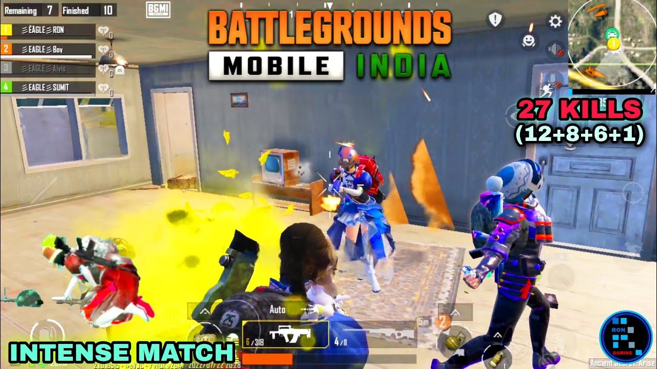 BGMI | INTENSE MATCH "27KILLS" AMAZING CHICKEN DINNER - YouTube