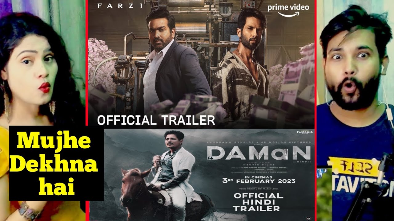 Farzi and Daman Hindi Trailer | REACTION | Sahid Kappor, Vijay sethupathi | Babushaan Mohanty