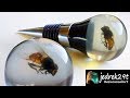 Bottle Stopper with a Bee. Resin Art.