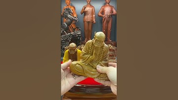 Tượng Đạt Ma ngồi thiền chế tác chất liệu gỗ Bách Xanh nguyên khối #tuongdatma