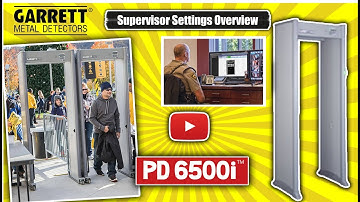 Garrett PD6500i Walk Through Metal Detector Supervisor Settings Overview