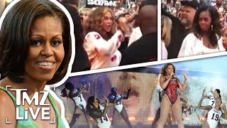 Michelle Obama Front Row At Beyonce Concert | TMZ Live