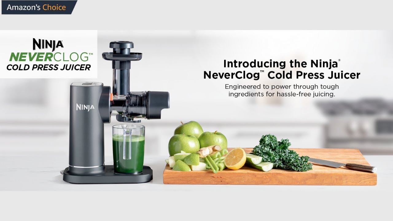 Ninja JC151 NeverClog Cold Press Juicer, Powerful Slow Juicer with Total  Pulp Control, Countertop, Electric, 2 Pulp Functions, Dishwasher Safe, 2nd