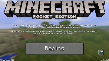 How To Make A Realms Server - Minecraft PE 0.15.0 (Pocket Edition)