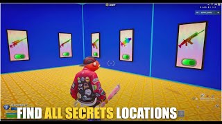SUPER PIT UNC MAP FORTNITE CREATIVE - ALL RAINBOW SECRETS LOCATIONS