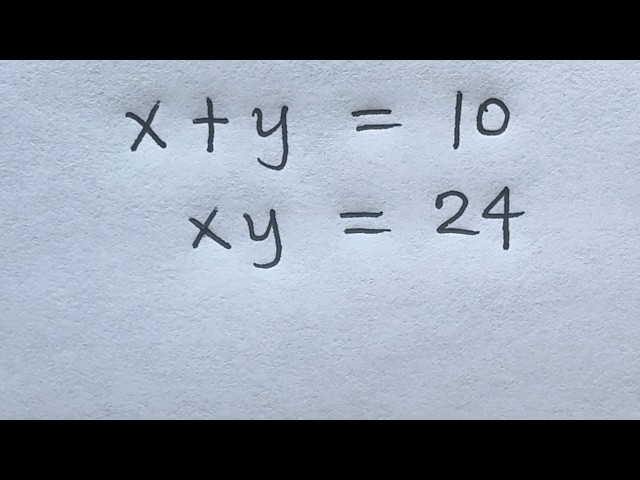 Solve for x and y in this nice Algebra equation | Math Olympiad