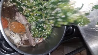 Easy Oilless Okro Soup With Crab, Wele and Beef Recipe | Ghana Food Okro Soup oilless okro fyp