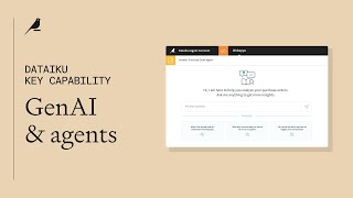 Dataiku Key Capability: GenAI & Agents