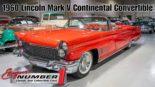 1960 Lincoln Mark V Continental Convertible at Ellingson Motorcars in Rogers, MN