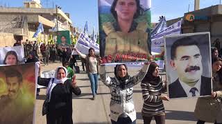 Bi Hezaran Jinên Qamişlo Ji Bo Efrînê Meşiyan