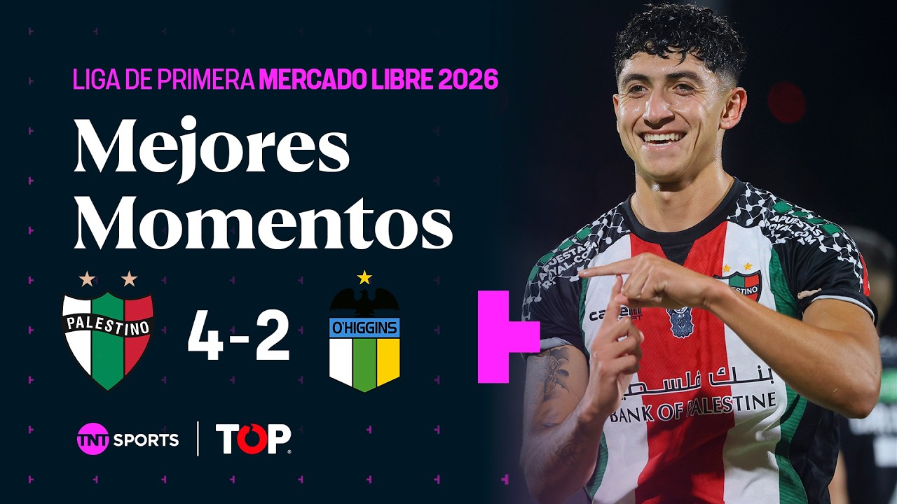 Compacto TOP | ⚪🟢🔴 Palestino 4 - 2 🔵 O’Higgins | Liga de Primera Mercado Libre 2026 - Fecha 5